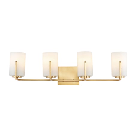 Maxim Dart 4 Light 30" Wide Bathroom Vanity Light Satin Brass