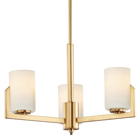 Maxim Dart 3 Light 22" Wide Chandelier Satin Brass