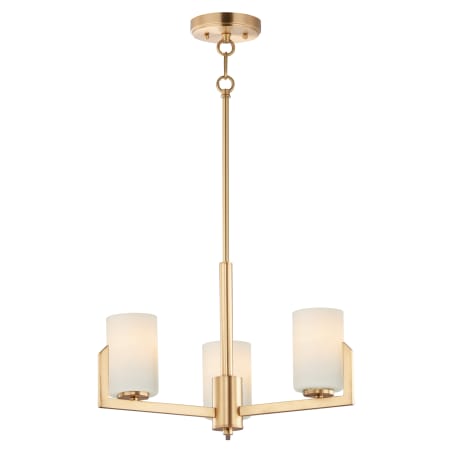 Maxim Dart 3 Light 22" Wide Chandelier Satin Brass