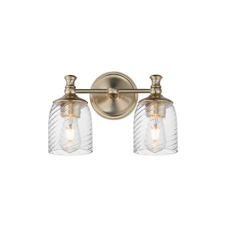 Maxim Swirl 2 Light 14" Wide Vanity Light Satin Champagne