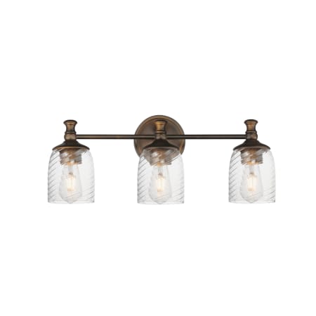 Maxim Swirl 3 Light 23" Wide Vanity Light Antique Bronze