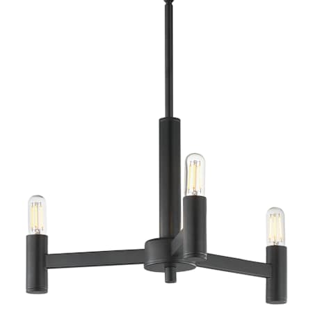 Maxim Emana 3 Light 17" Wide Taper Candle Style Chandelier Black
