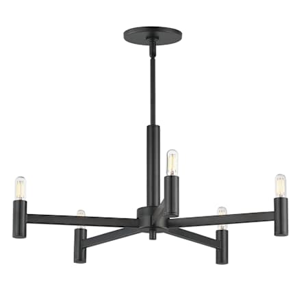 Maxim Emana 24" Wide 5 Light Taper Candle Chandelier Black
