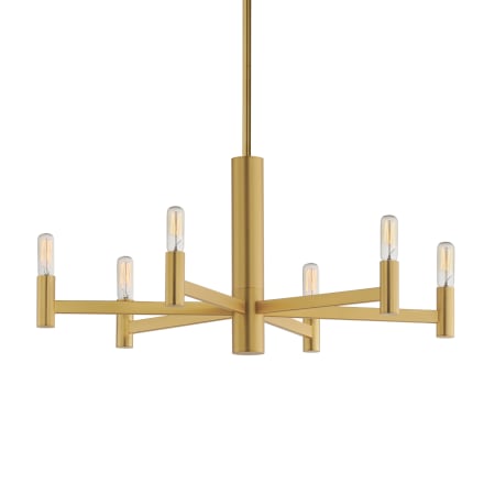 Maxim Emana 6 Light 26" Wide Chandelier Natural Aged Brass