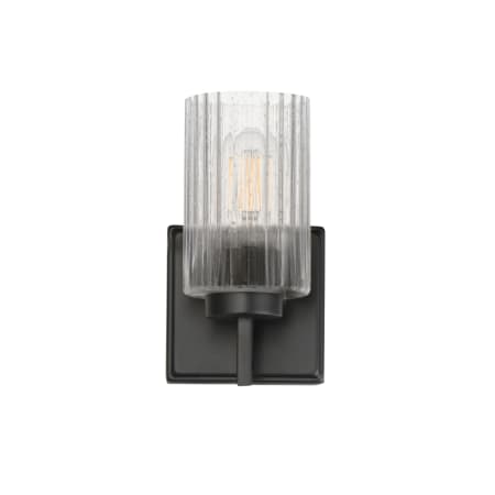 Maxim Rigata 9" Tall Bathroom Sconce Black