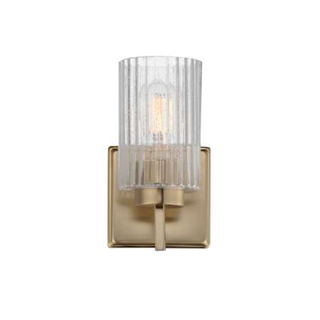 Maxim Rigata 9" Tall Bathroom Sconce Satin Champagne