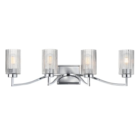 Maxim Rigata 4 Light 33" Wide Vanity Light Polished Nickel