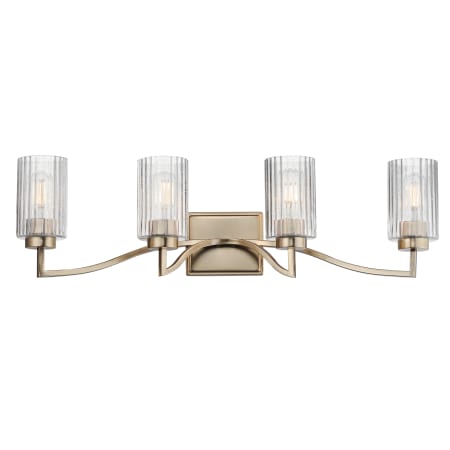Maxim Rigata 4 Light 33" Wide Vanity Light Satin Champagne