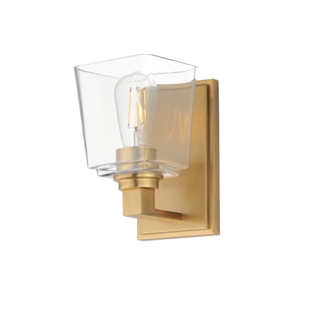Maxim Cubos 9" Tall Wall Sconce Natural Aged Brass