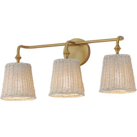 Maxim Baja 3 Light 25" Wide Vanity Light Natural Aged Brass