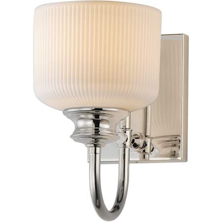 Maxim Bisque 10" Tall 1 Light Wall Sconce Polished Nickel