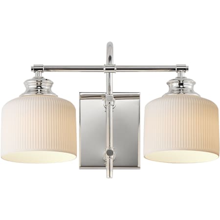 Maxim Bisque 2 Light 10" Tall Wall Sconce Polished Nickel