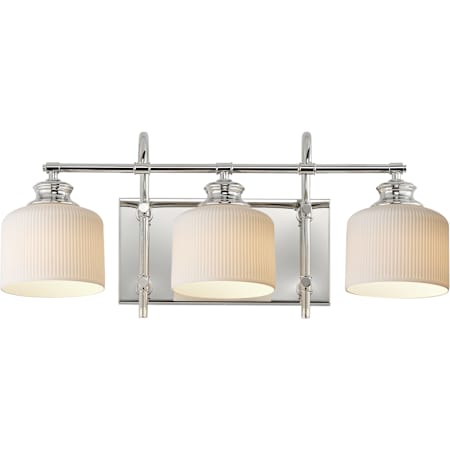 Maxim Bisque 3 Light 24" Wide Vanity Light Polished Nickel