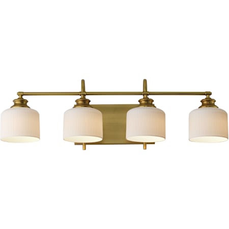 Maxim Bisque 4 Light 32" Wide Vanity Light Natural Aged Brass