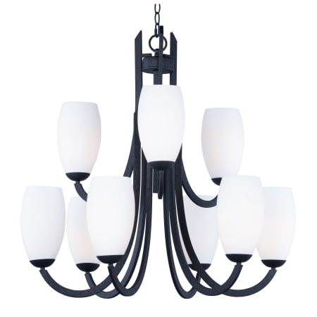 Maxim Taylor 31" Wide 9 Light Chandelier Textured Black