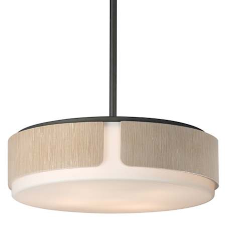 Maxim Draughtsman 4 Light 18" Wide Wood Pendant with Satin White Glass Shade Natural Wood / Charcoal