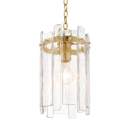 Maxim Warren 8" Wide 1 Light Mini Pendant Gold Leaf