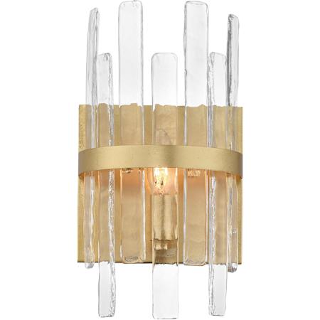 Maxim Warren 12" Tall 1 Light Wall Sconce Gold Leaf