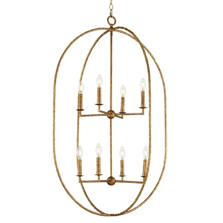 Maxim Martel 8 Light 30" Wide Taper Candle Style Chandelier Etruscan Gold