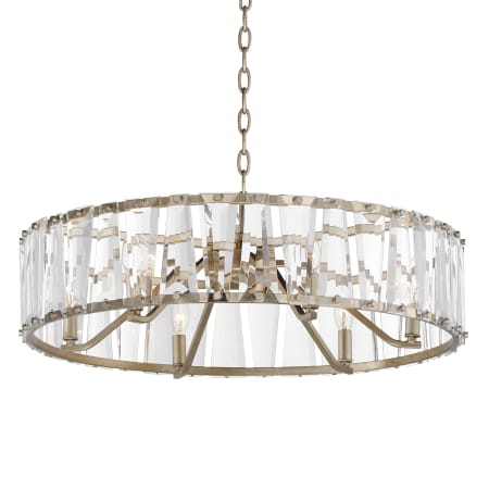 Maxim Odeon 6 Light 27" Wide Crystal Drum Chandelier Golden Silver
