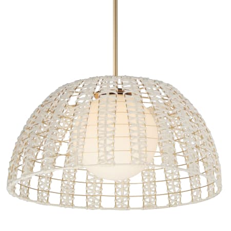 Maxim Macrame 30" Wide Pendant Gold