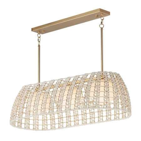 Maxim Macrame 3 Light 44" Wide Linear Pendant Gold
