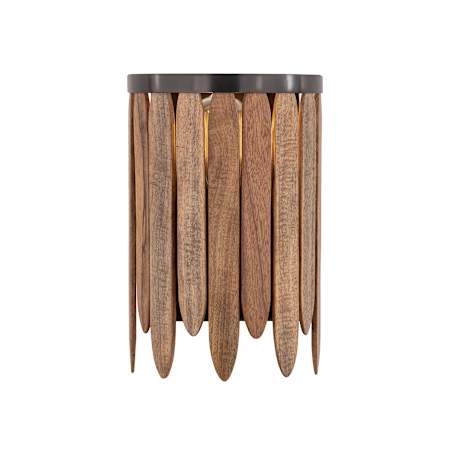 Maxim Marimba 12" Tall Wall Sconce Walnut / Gunmetal