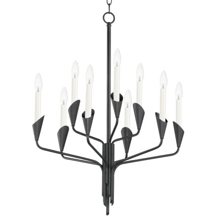 Maxim Calyx 9 Light 25" Wide Taper Candle Pendant Black