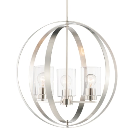 Maxim Sentinel 3 Light 21" Wide Pendant Satin Nickel
