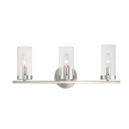 Maxim Sentinel 3 Light 21" Wide Bathroom Vanity Light Satin Nickel
