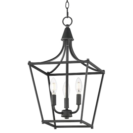 Maxim Clifton 3 Light 12" Wide Taper Candle Multi Light Pendant Black