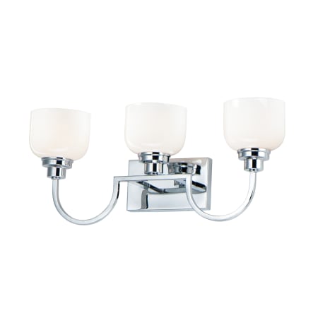 Maxim Swale 3 Light 25" Wide Bathroom Vanity Light Polished Chrome