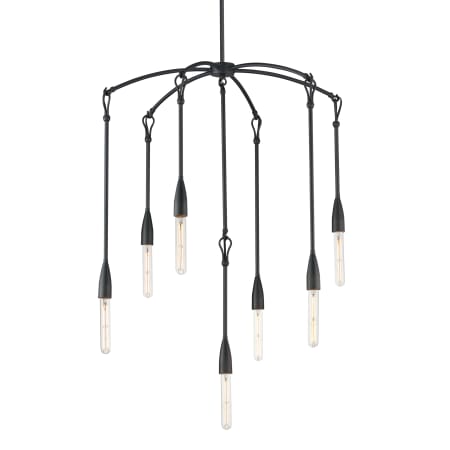 Maxim Pioneer 7 Light 28" Wide Abstract Pendant Anthracite