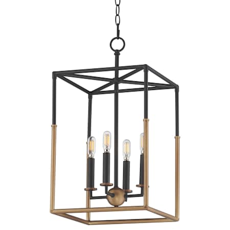 Maxim SoHo 4 Light 12" Wide Multi Light Pendant Black / Weathered Brass