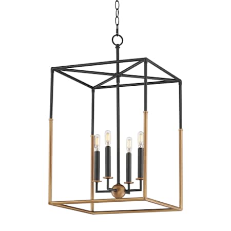 Maxim SoHo 4 Light 16" Wide Multi Light Pendant Black / Weathered Brass