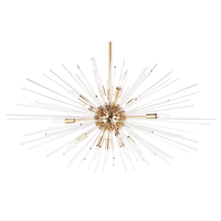 Maxim Polaris 16 Light 20" Tall Abstract Sputnik Chandelier Satin Brass