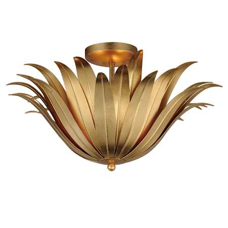 Maxim Firenze 3 Light 22" Wide Semi-Flush Ceiling Fixture Gold Leaf