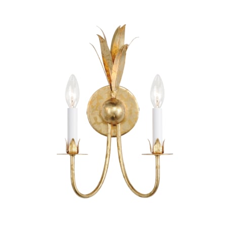 Maxim Paloma 2 Light 16" Tall Wall Sconce Gold Leaf
