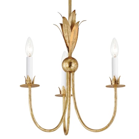 Maxim Paloma 3 Light 16" Wide Taper Candle Multi Light Pendant Gold Leaf
