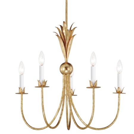 Maxim Paloma 5 Light 26" Wide Taper Candle Style Chandelier Gold Leaf