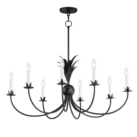 Maxim Paloma 8 Light 36" Wide Taper Candle Style Chandelier Anthracite