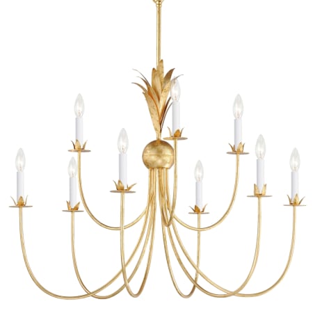 Maxim Paloma 9 Light 36" Wide Taper Candle Style Chandelier Gold Leaf
