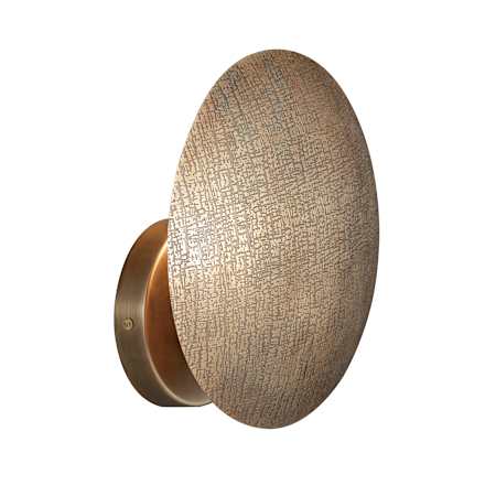 Maxim Aurelia 10" Tall Wall Sconce with Etched Metal Shade Weathered Brass