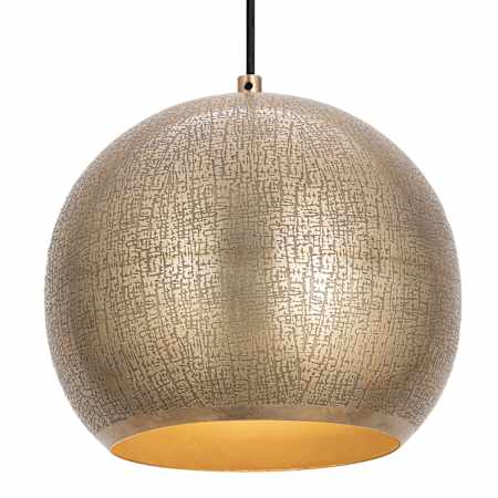 Maxim Aurelia 10" Wide Mini Pendant with Etched Metal Shade Weathered Brass