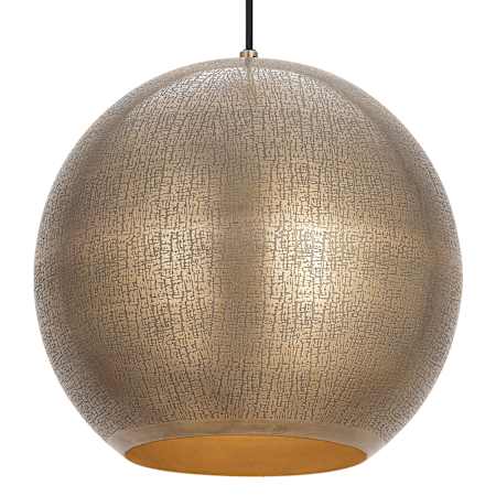 Maxim Aurelia 14" Wide Pendant with Etched Metal Shade Weathered Brass