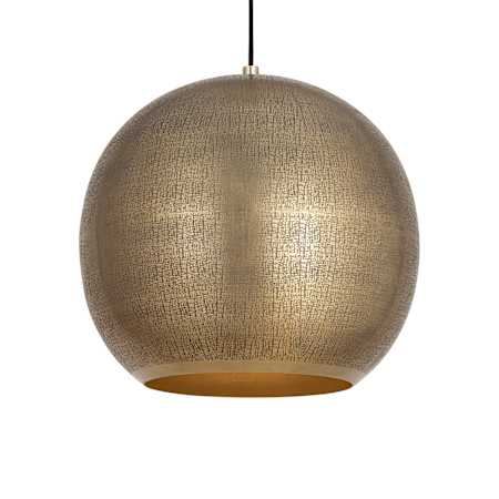 Maxim Aurelia 20" Wide Pendant with Etched Metal Shade Weathered Brass