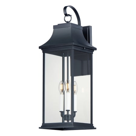 Maxim Vicksburg 3 Light 28" Tall Outdoor Wall Sconce Black