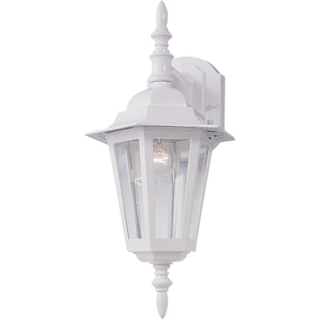 Maxim Builder Cast 14" 1 Light Wall Sconce White / Clear Glass