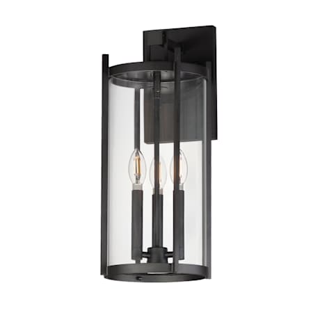 Maxim Belfry 3 Light 20" Tall Outdoor Wall Sconce Black