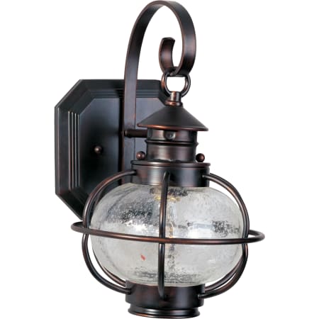Maxim Portsmouth 13" Tall 1 Light Wall Sconce with Seedy Glass Shade Oil Rubbed Bronze / Seedy Glass